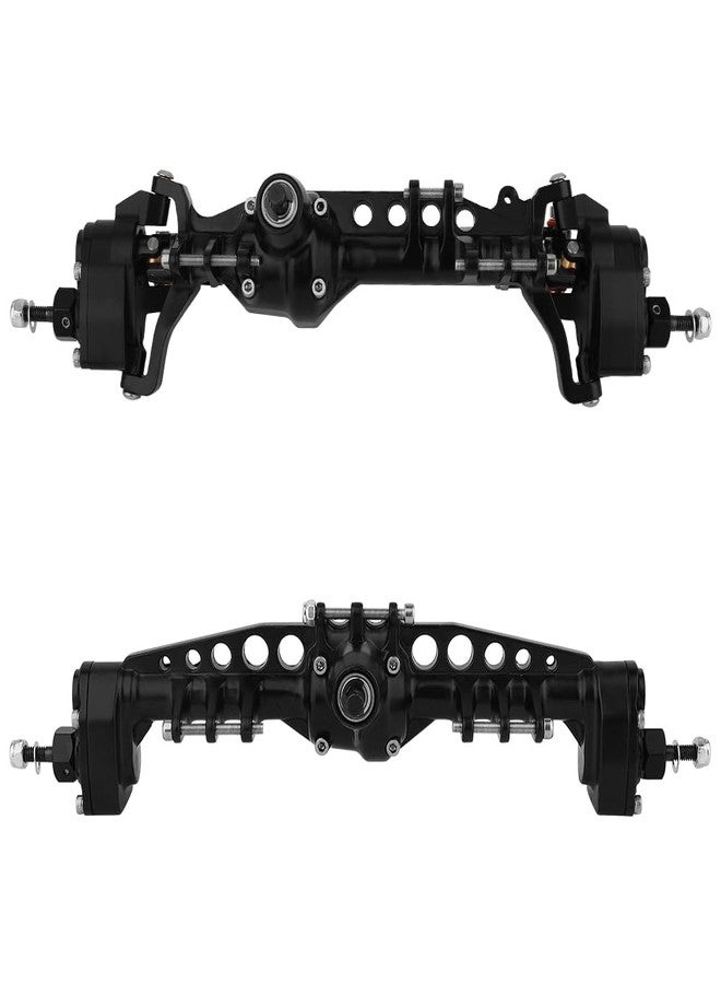 Pothyes CNC Metal Front and Rear Portal Axles for 1/10 RC Crawler Car Axial SCX10 III AXI03006 AXI03007 Wrangler JL AR45 Axle Upgrade Part (Black) - Image 2